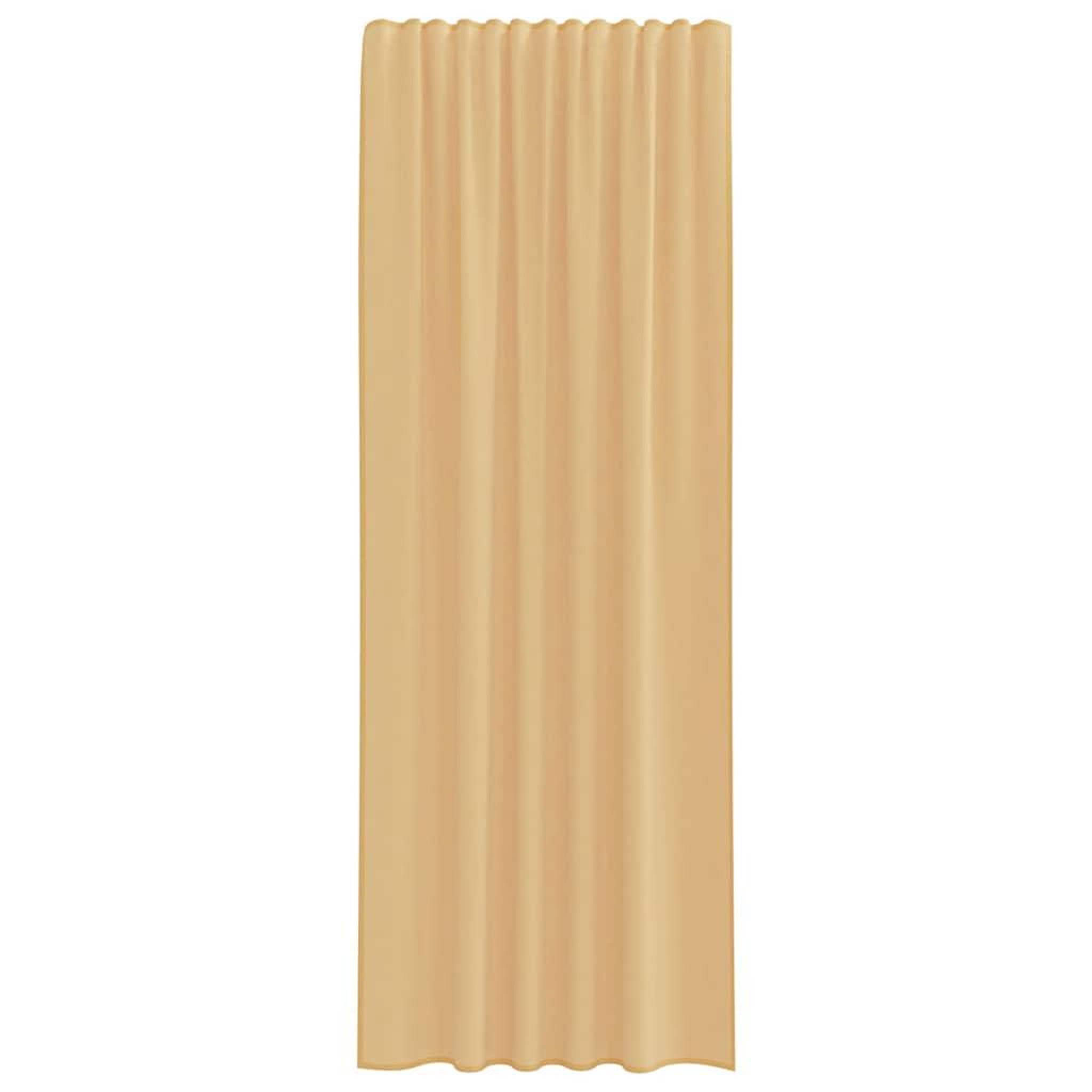 Voir la diapositive 4 : VIDAXL Rideaux en voile avec boucles 2 pcs sable 140x260 cm
