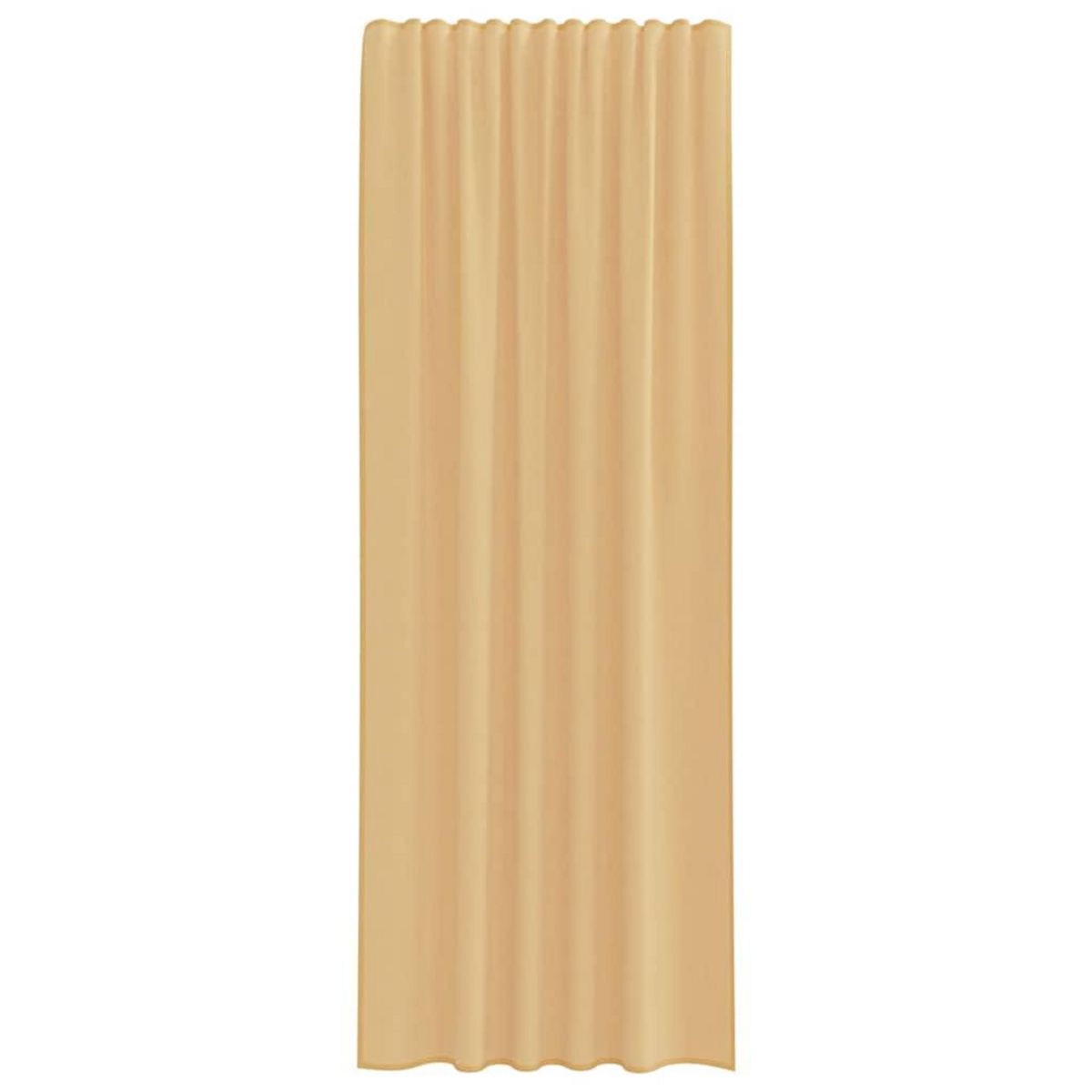 VIDAXL Rideaux en voile avec boucles 2 pcs sable 140x260 cm