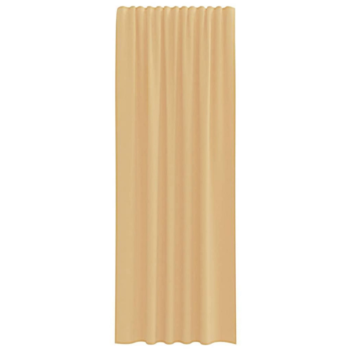 VIDAXL Rideaux en voile avec boucles 2 pcs sable 140x260 cm