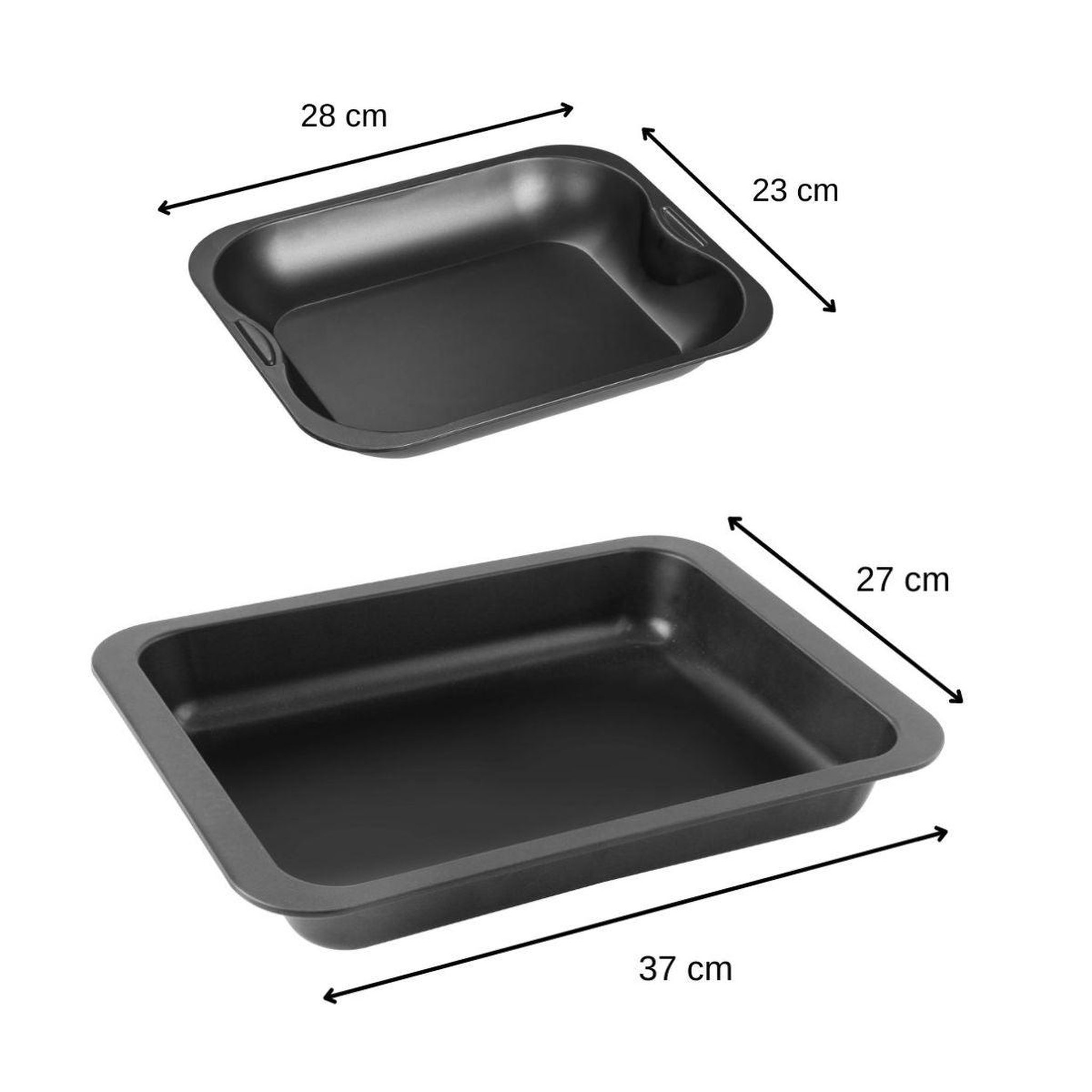 Voir la diapositive 4 : ZENKER Ensemble de 2 plats de cuisson four rectangulaires 37 x 27 cm et 28 x 23 cm zenker special cooking