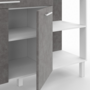 Voir la diapositive 6 : ID MARKET Buffet bas de cuisine 120 cm CINA plan de travail H.83 cm 2 portes + tiroir blanc et effet béton