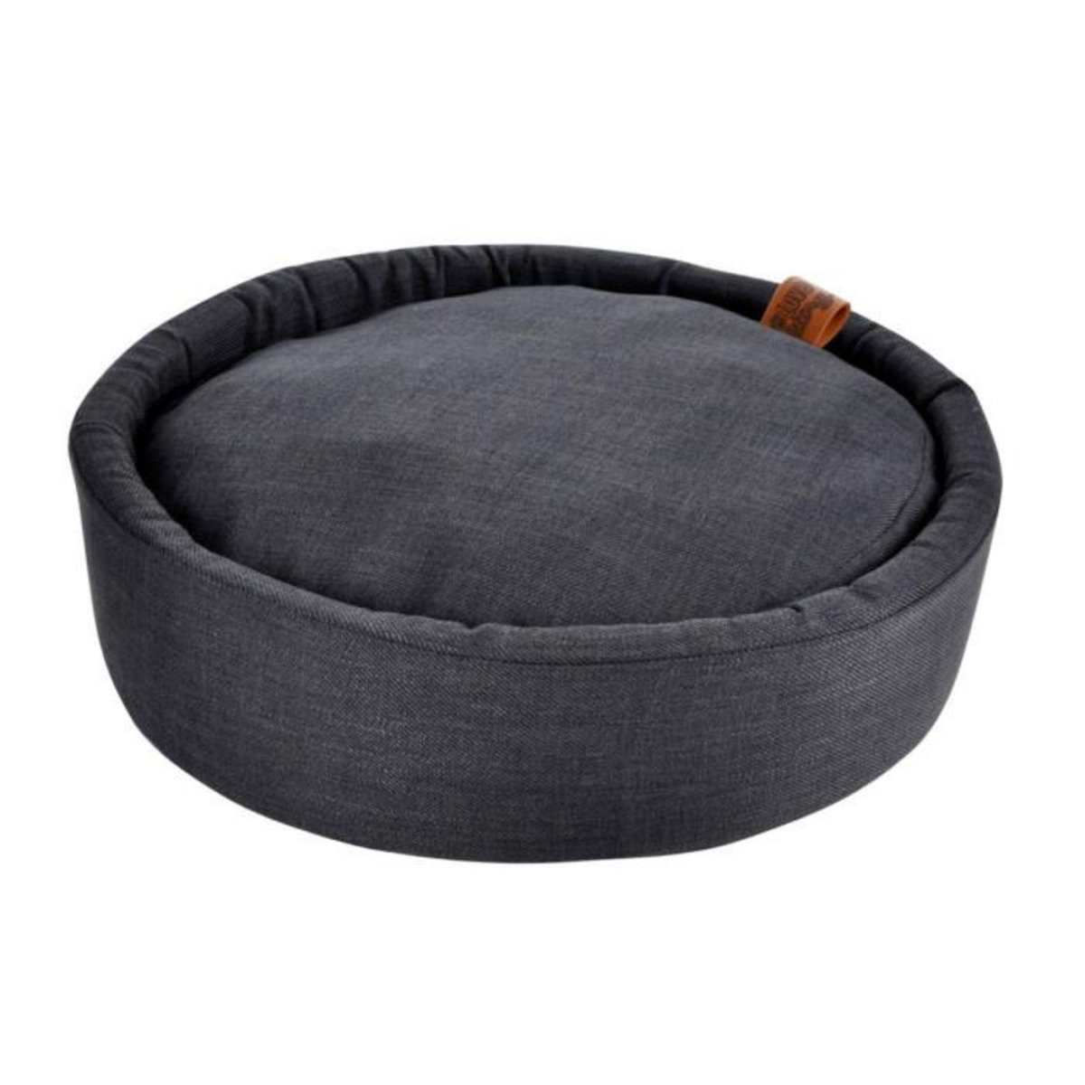Paris Prix Coussin Rond pour Chien & Chat  Cosy Golden  60cm Anthracite