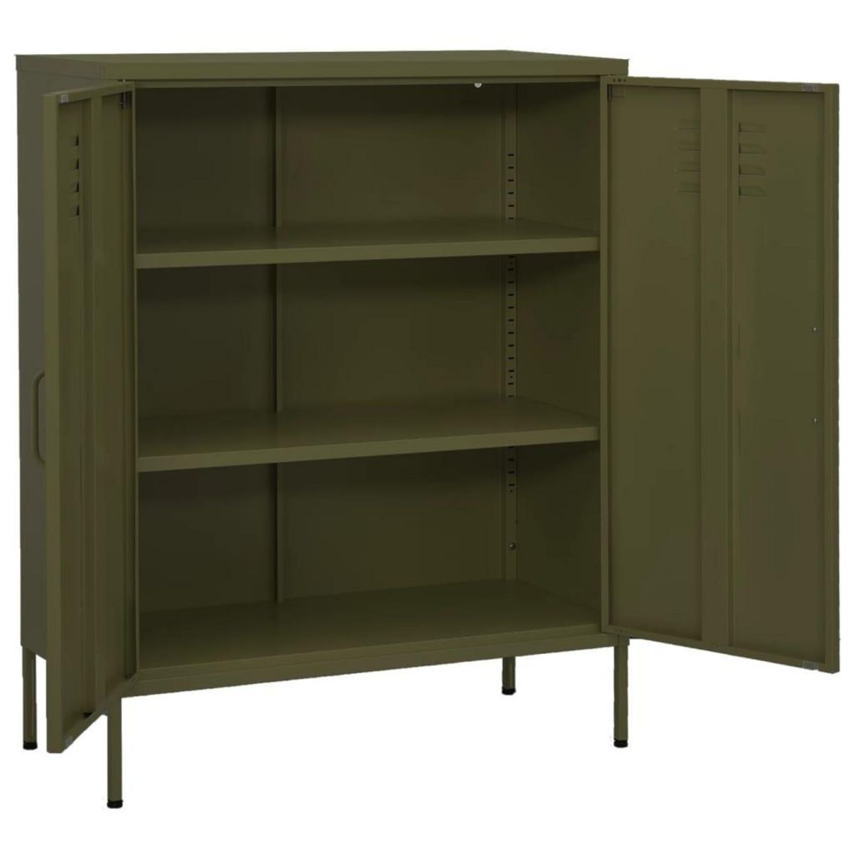 VIDAXL Armoire de rangement Vert olive 80x35x101,5 cm Acier