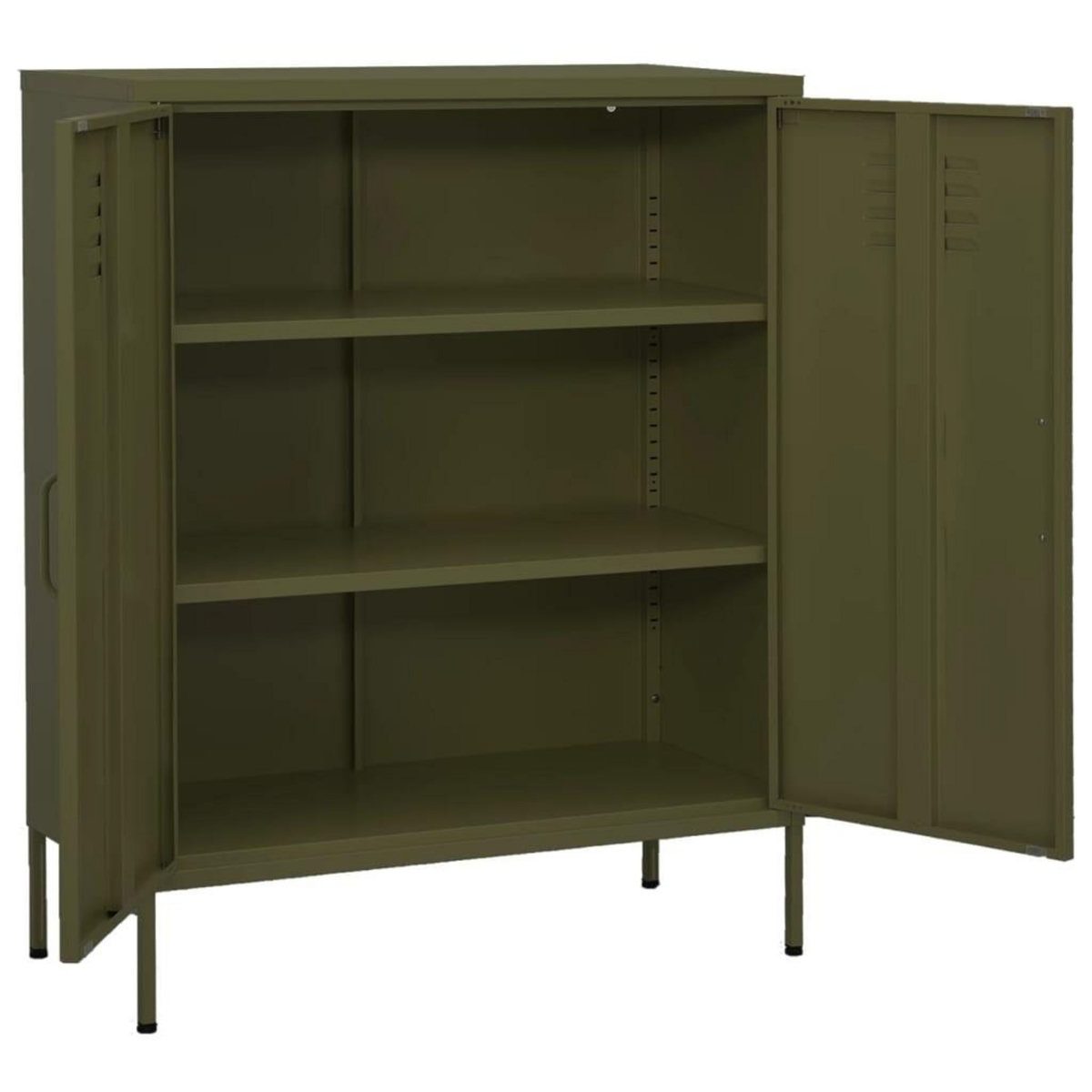 VIDAXL Armoire de rangement Vert olive 80x35x101,5 cm Acier