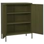 Voir la diapositive 2 : VIDAXL Armoire de rangement Vert olive 80x35x101,5 cm Acier