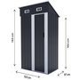Voir la diapositive 3 : Habitat et Jardin Abri de jardin métal porte coulissante  Memphis  - 1,48 m² - Gris
