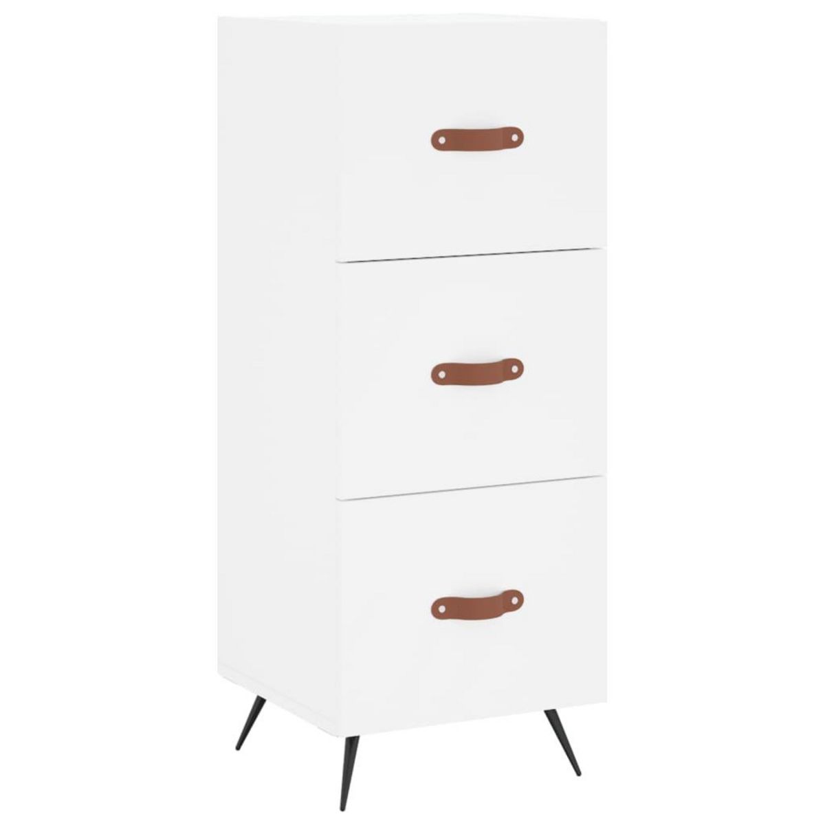 VIDAXL Buffet haut Blanc 34,5x34x180 cm Bois d'ingenierie