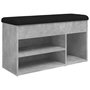 Voir la diapositive 2 : VIDAXL Banc a chaussures gris beton 82x32x45,5 cm bois d'ingenierie