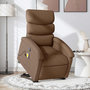 Voir la diapositive 1 : VIDAXL Fauteuil de massage inclinable Marron Tissu