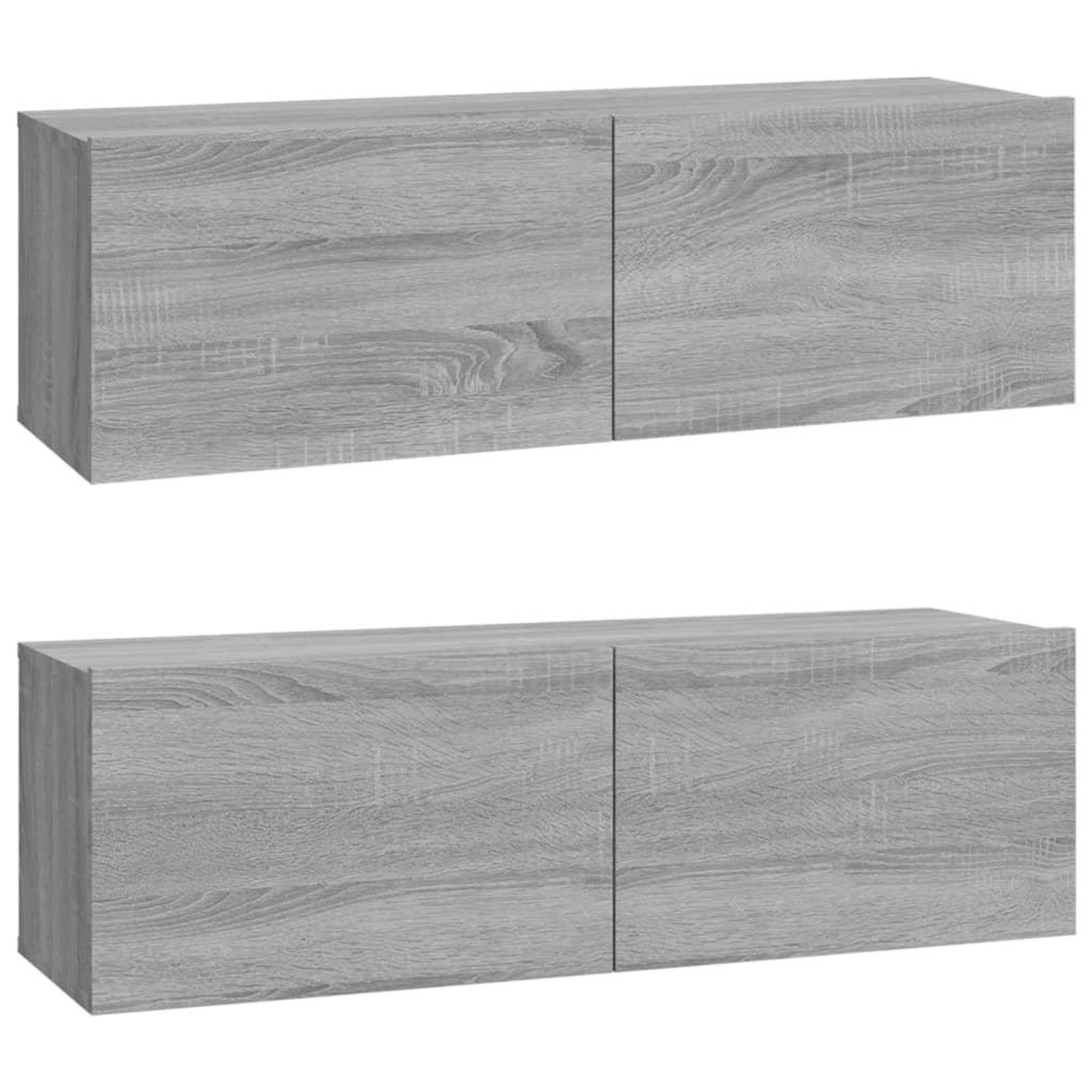 Voir la diapositive 4 : VIDAXL Ensemble de meubles TV 3 pcs Sonoma gris Bois d'ingenierie