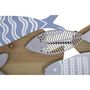 Voir la diapositive 4 : Paris Prix Décoration Murale en Métal  Fish Sea  91cm Multicolore
