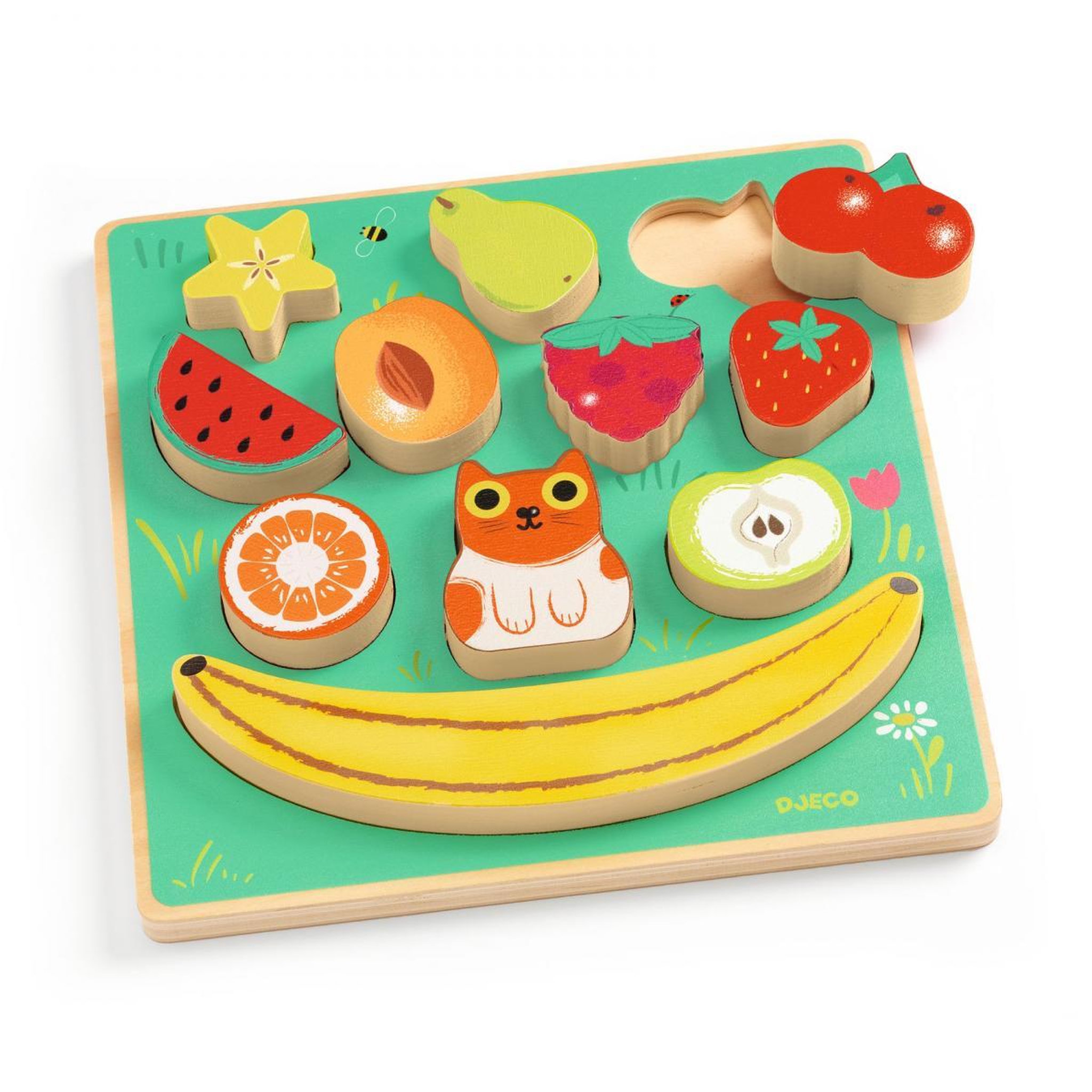 Voir la diapositive 2 : Djeco Puzz  and  Boom Happy puzzle d encastrement