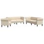 Voir la diapositive 2 : VIDAXL Ensemble de canapes 3 pcs creme tissu