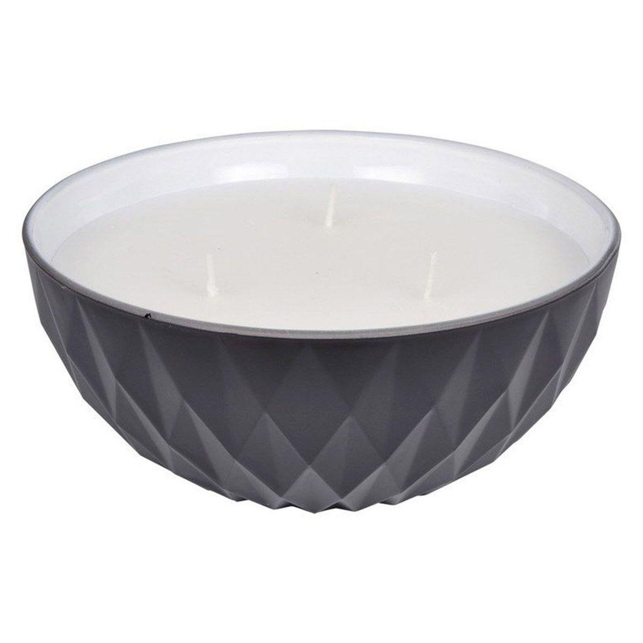 HOMEA Bougie parfumée en verre  élégant  12cm blanc