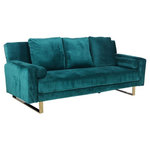 Paris Prix Canapé Convertible Velours  Albine  210cm Vert