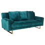 Voir la diapositive 1 : Paris Prix Canapé Convertible Velours  Albine  210cm Vert