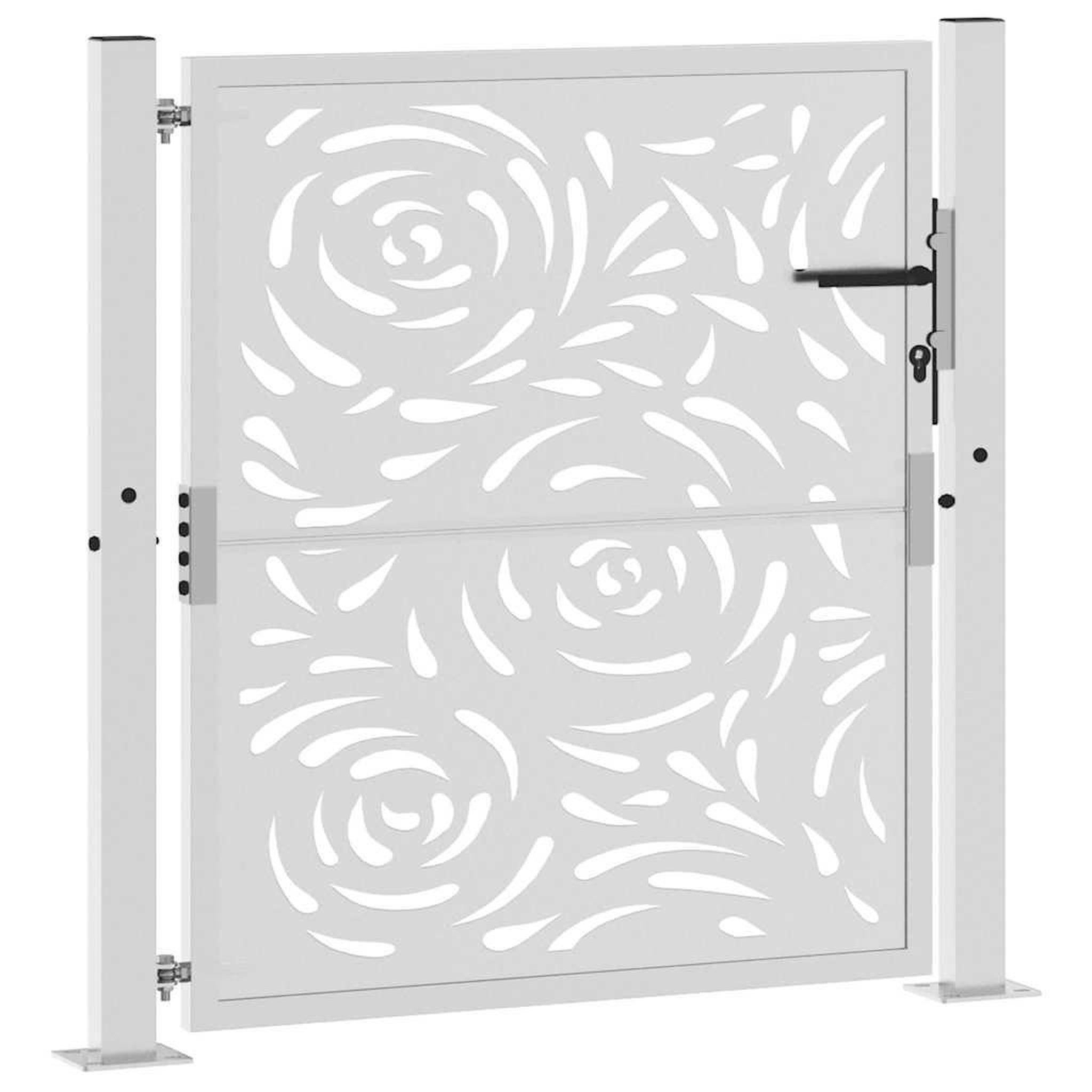 Voir la diapositive 3 : VIDAXL Porte jardin acier resistant aux intemperies conception flamme
