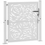 Voir la diapositive 3 : VIDAXL Porte jardin acier resistant aux intemperies conception flamme