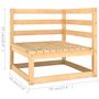 Voir la diapositive 6 : VIDAXL Salon de jardin 9 pcs avec coussins Bois de pin massif