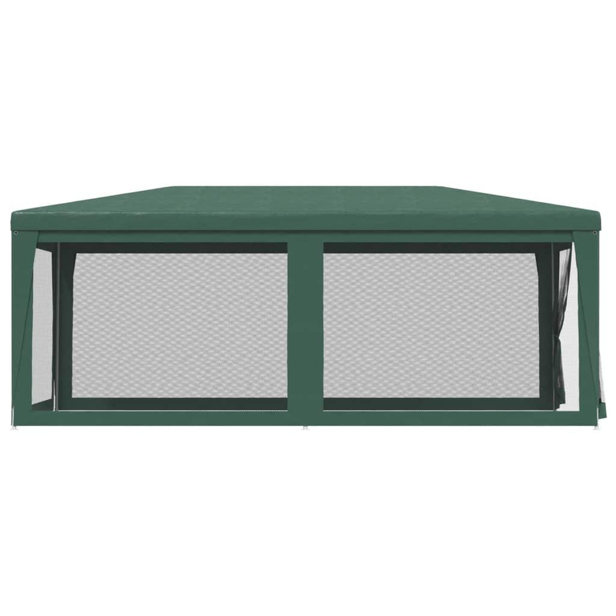 Voir la diapositive 4 : VIDAXL Tente de fete avec 4 parois laterales en maille Vert 3x6 m PEHD