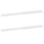 Voir la diapositive 2 : VIDAXL Etageres murales 2 pcs Blanc brillant 100x9x3 cm
