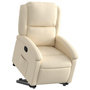 Voir la diapositive 3 : VIDAXL Fauteuil inclinable Creme Tissu