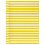 VIDAXL Ecran de balcon Jaune et blanc 120x500 cm PEHD
