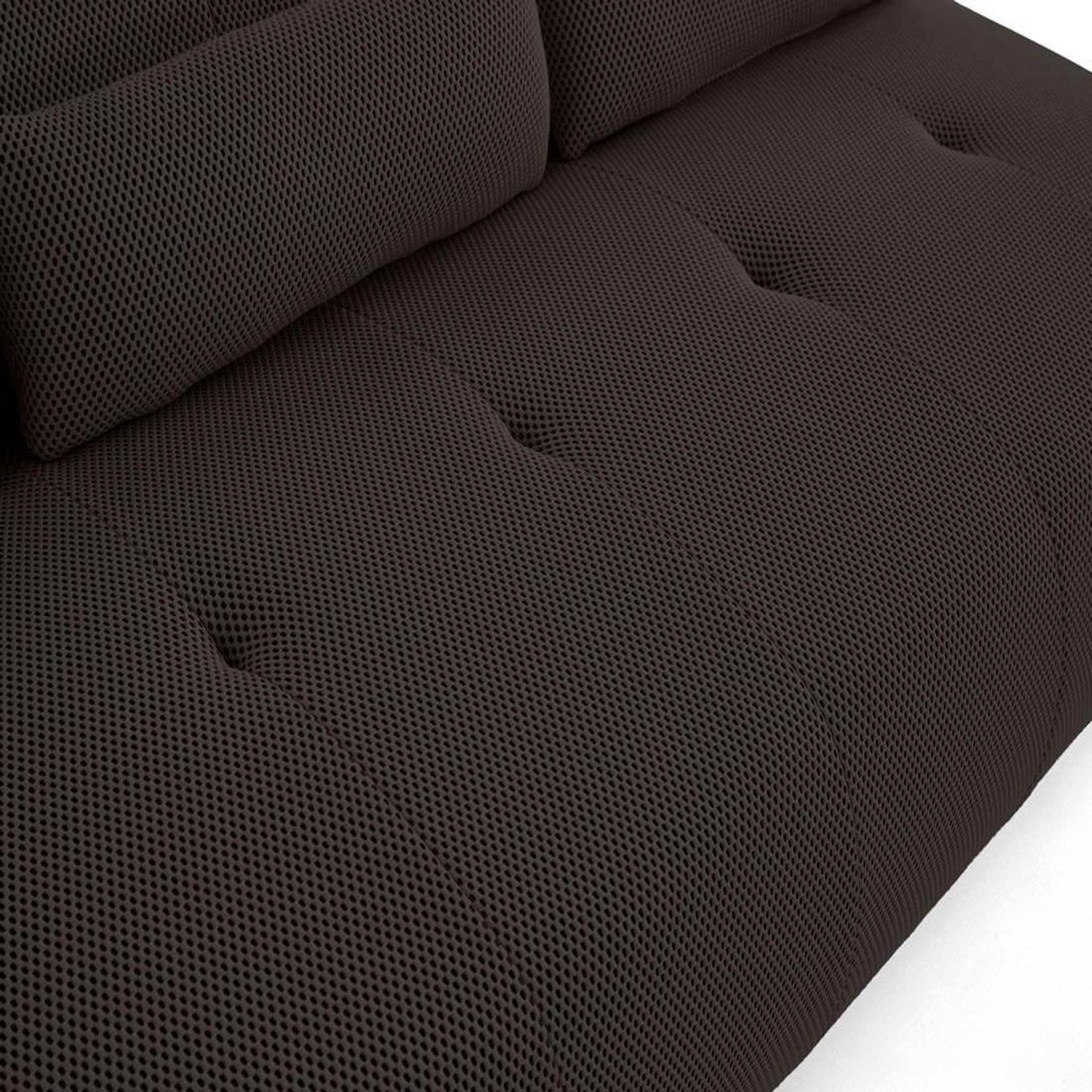 Voir la diapositive 5 : LISA DESIGN Onyx - canapé droit 3 places - en tissu mailles 3d