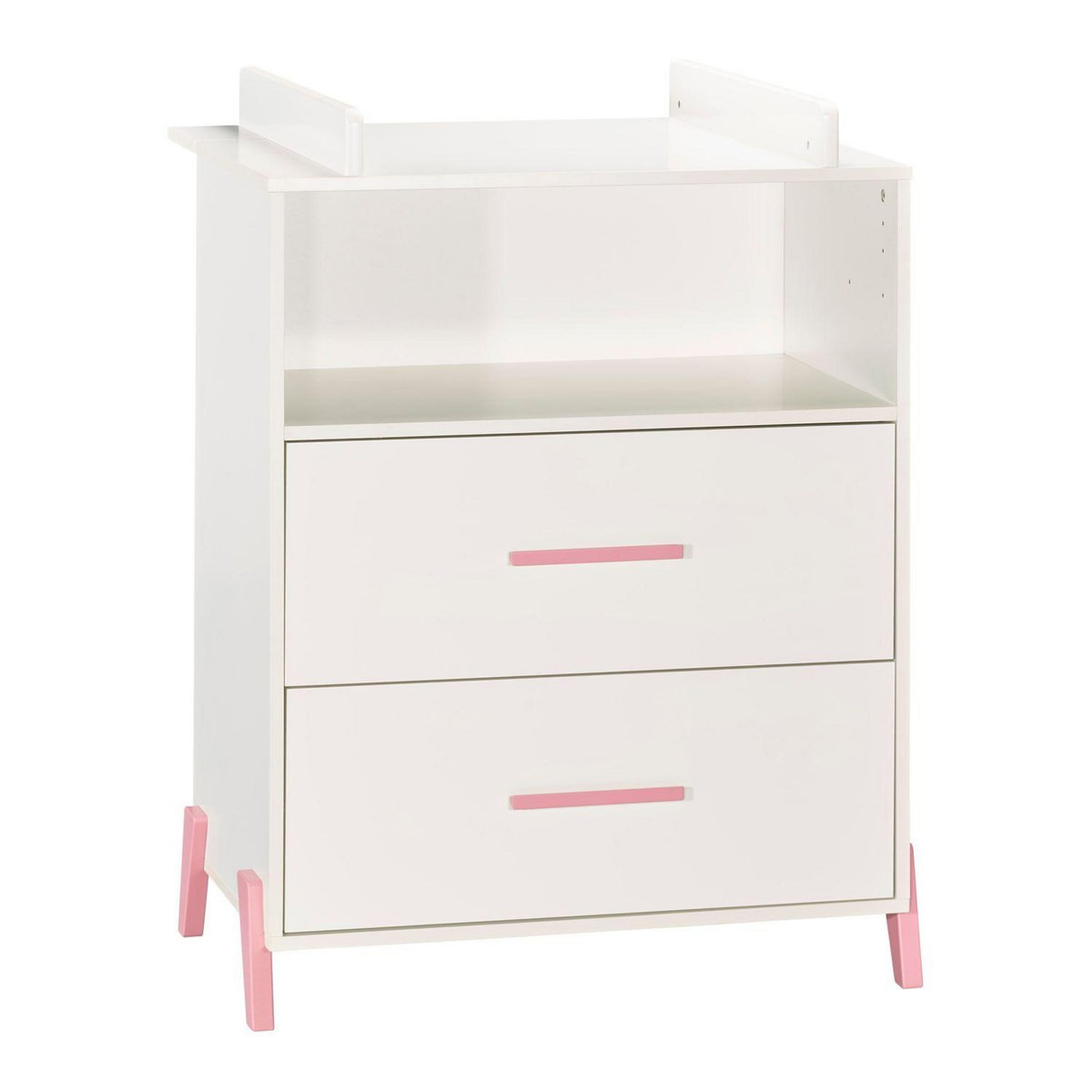 BABY PRICE Commode 2 Tiroirs et 1 Niche - JOY ROSE