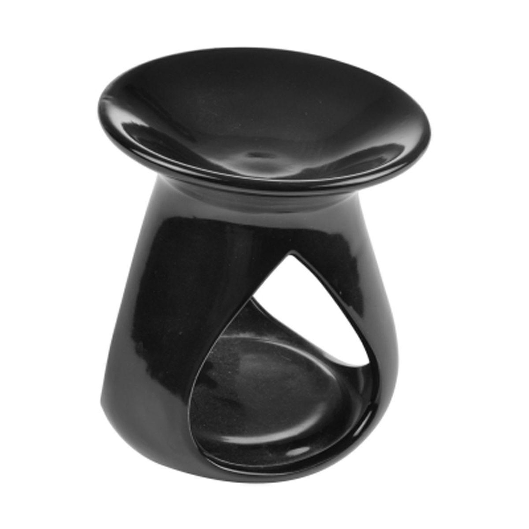 HOMEA Brûle parfum en céramique  triptyque  10cm noir