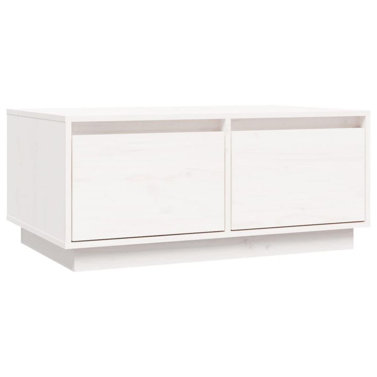 VIDAXL Table basse Blanc 80x50x35 cm Bois massif de pin