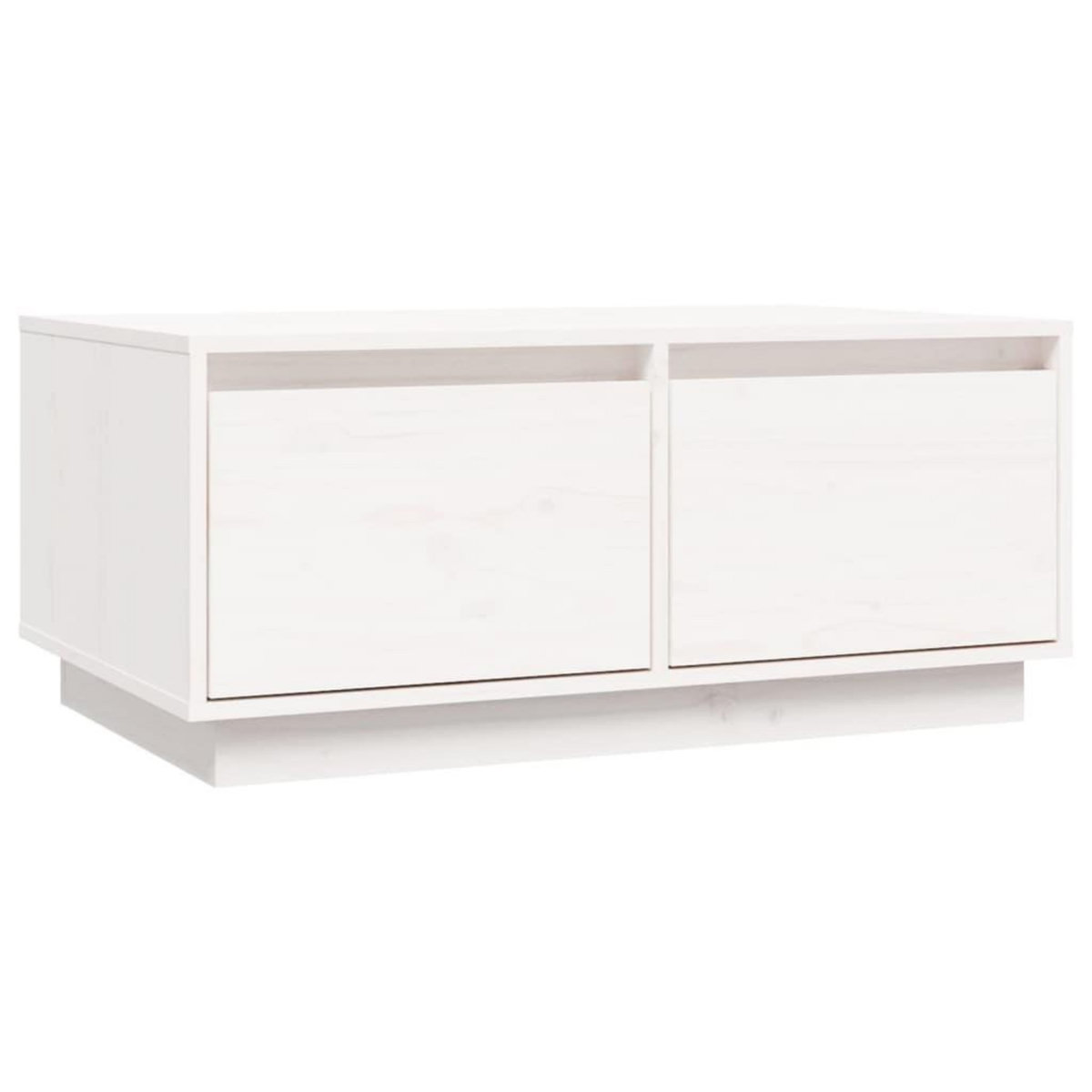 VIDAXL Table basse Blanc 80x50x35 cm Bois massif de pin
