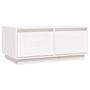 Voir la diapositive 2 : VIDAXL Table basse Blanc 80x50x35 cm Bois massif de pin
