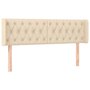 Voir la diapositive 3 : VIDAXL Tete de lit a LED Creme 147x16x78/88 cm Tissu