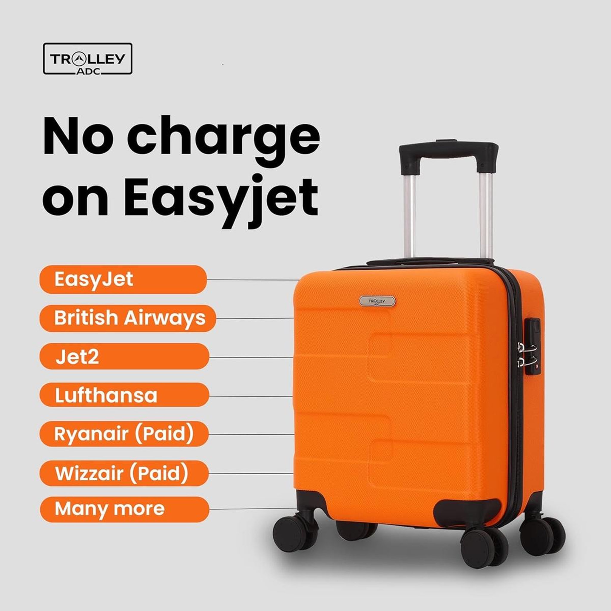 Voir la diapositive 4 : TROLLEY ADC Valise cabine à roulettes noir - val-592