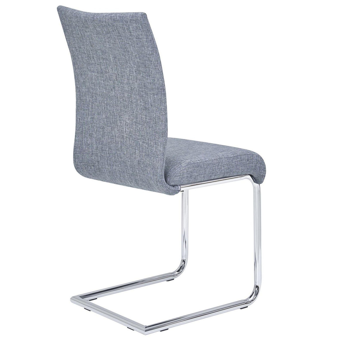 IDIMEX Lot de 4 chaises ALADINO, en tissu gris