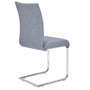 Voir la diapositive 3 : IDIMEX Lot de 4 chaises ALADINO, en tissu gris