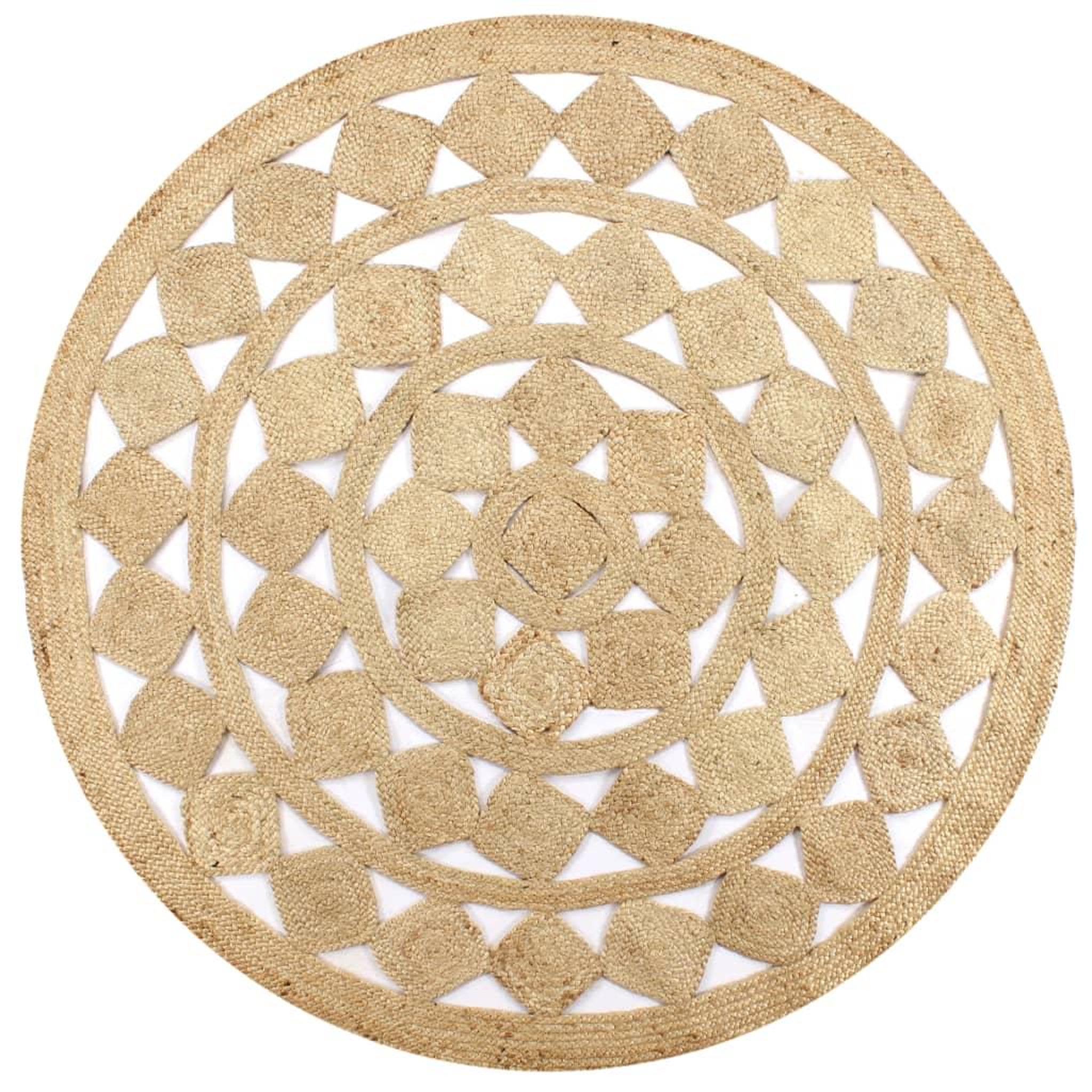 Voir la diapositive 1 : VIDAXL Tapis fait a la main Jute tressee 90 cm