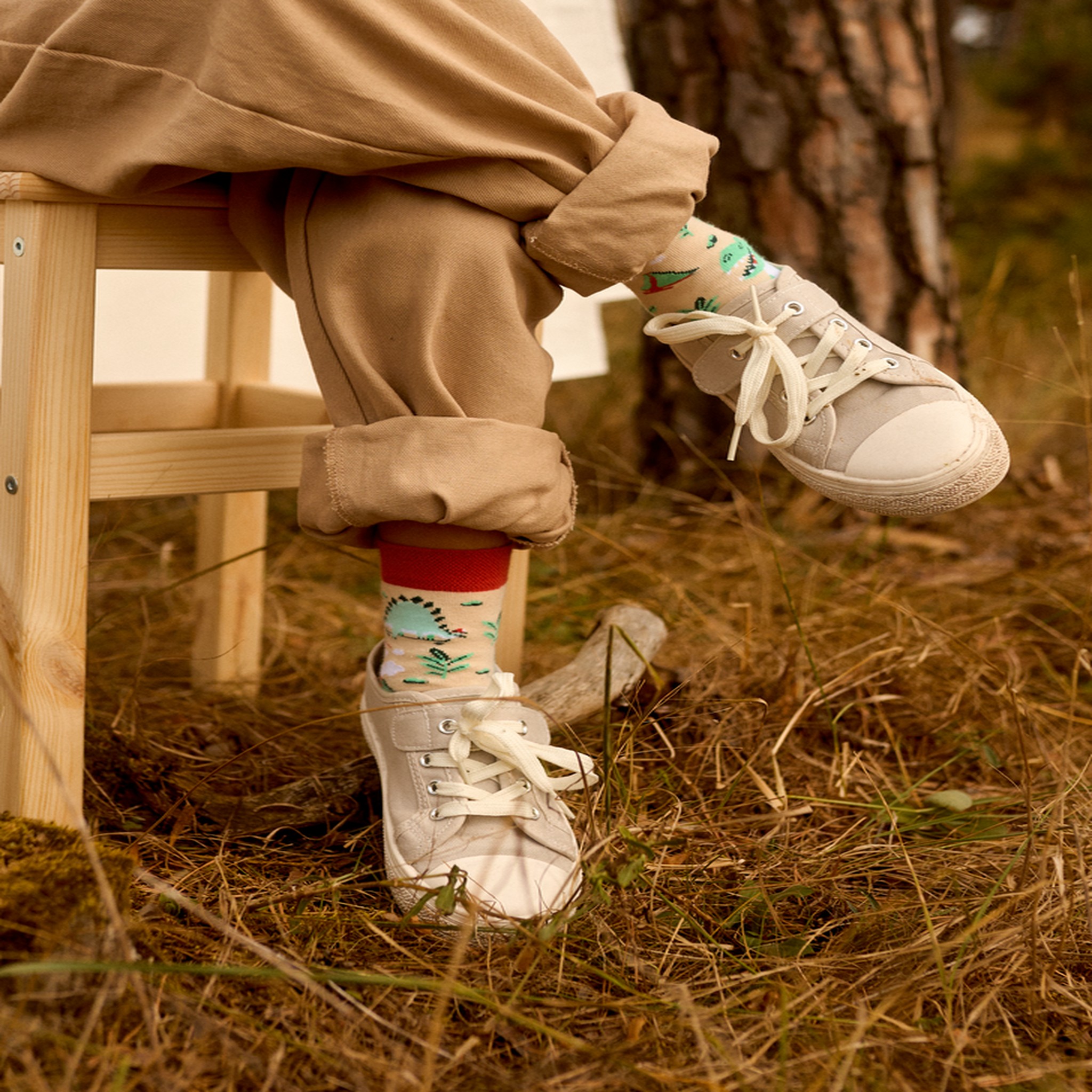 Voir la diapositive 4 : DEDOLES Chaussettes enfants dino skatepark