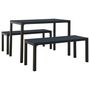 Voir la diapositive 2 : VIDAXL Ensemble a manger de jardin 3 pcs acier et WPC noir
