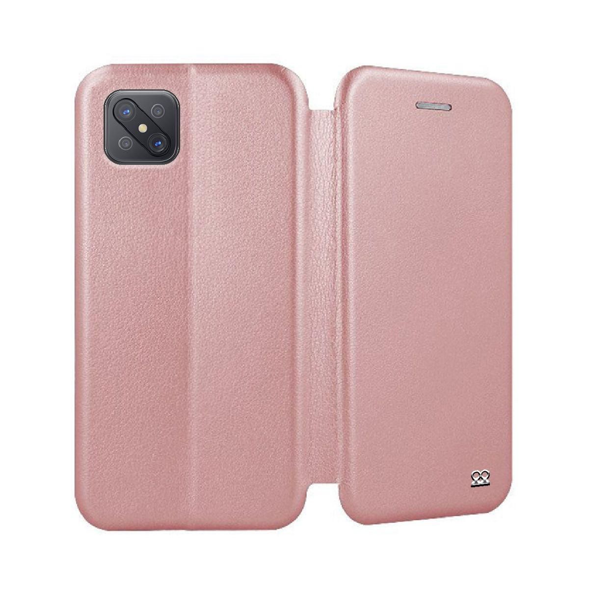 IBROZ Etui Oppo Reno 4Z Cuir rose gold