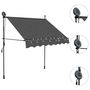Voir la diapositive 3 : VIDAXL Auvent manuel retractable avec LED 100 cm Anthracite