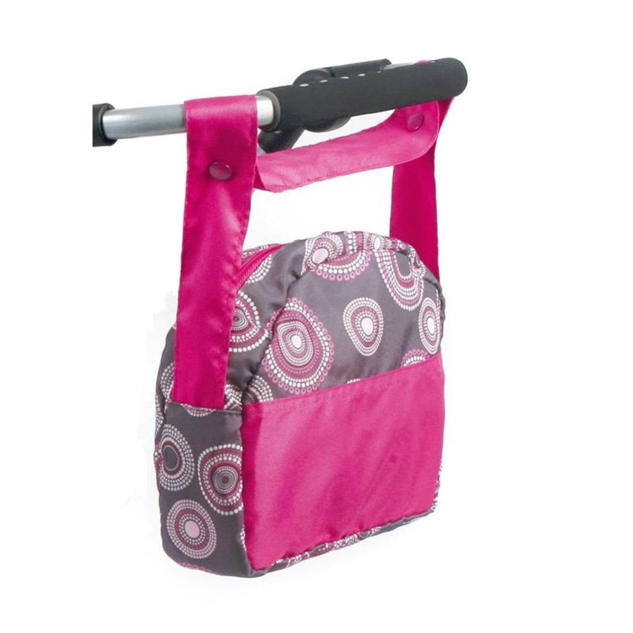 BAYER CHIC 2000 Sac à langer pour poussettes de poupées. Fuchsia avec motifs