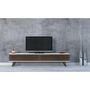 Voir la diapositive 4 : TOILINUX Meuble TV design lattes Hill - L. 160 x H. 35 cm - Marron