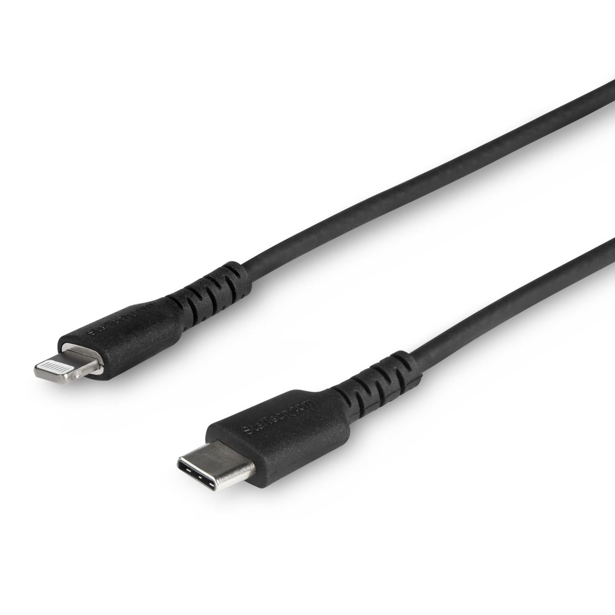 Voir la diapositive 2 : Startech Startech.com câble usb-c vers lightning noir robuste 1m - câble de charge/synchronistation usb type c vers lightning fibre aramide - ipad/iphone 12 certifié apple mfi