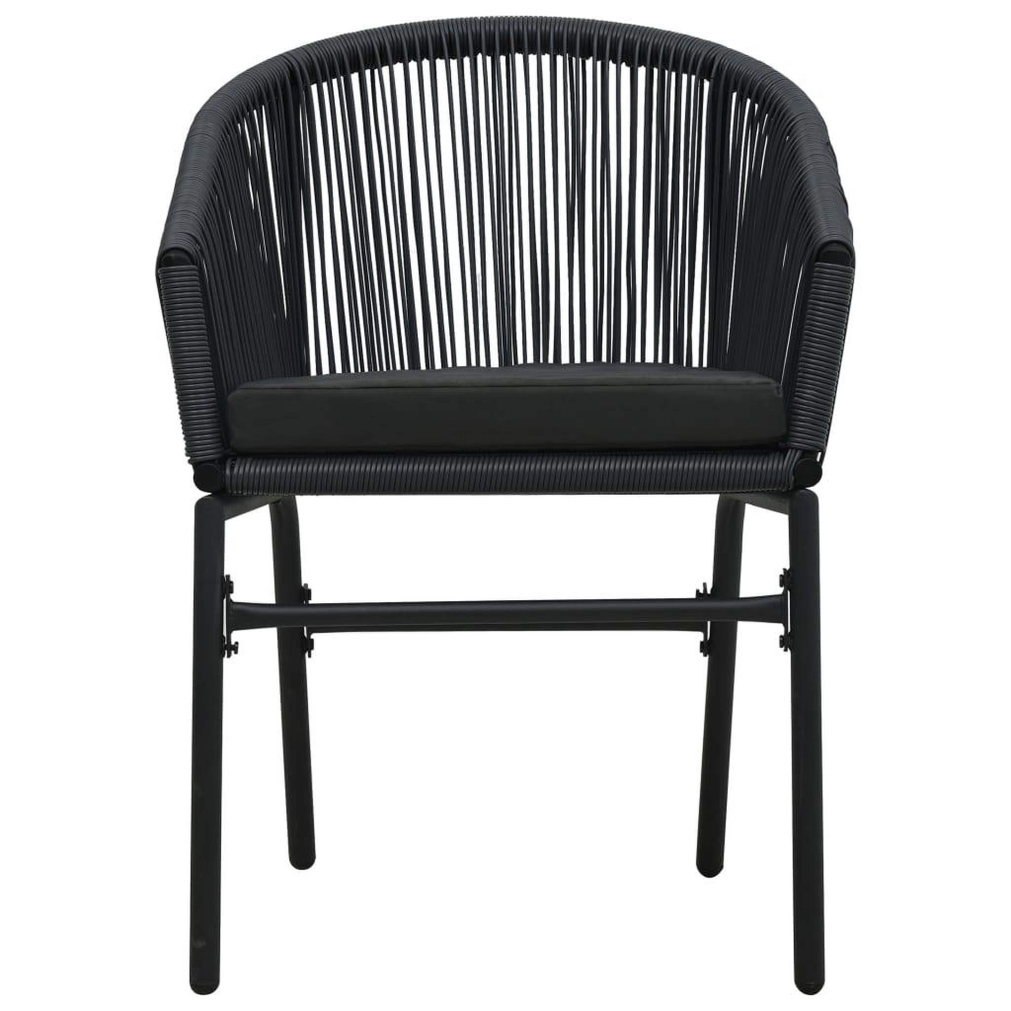 Voir la diapositive 5 : VIDAXL Ensemble a manger de jardin 5 pcs Noir