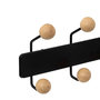 Voir la diapositive 2 : FIVE Patère Murale en Bois  10 Boules  44cm Noir