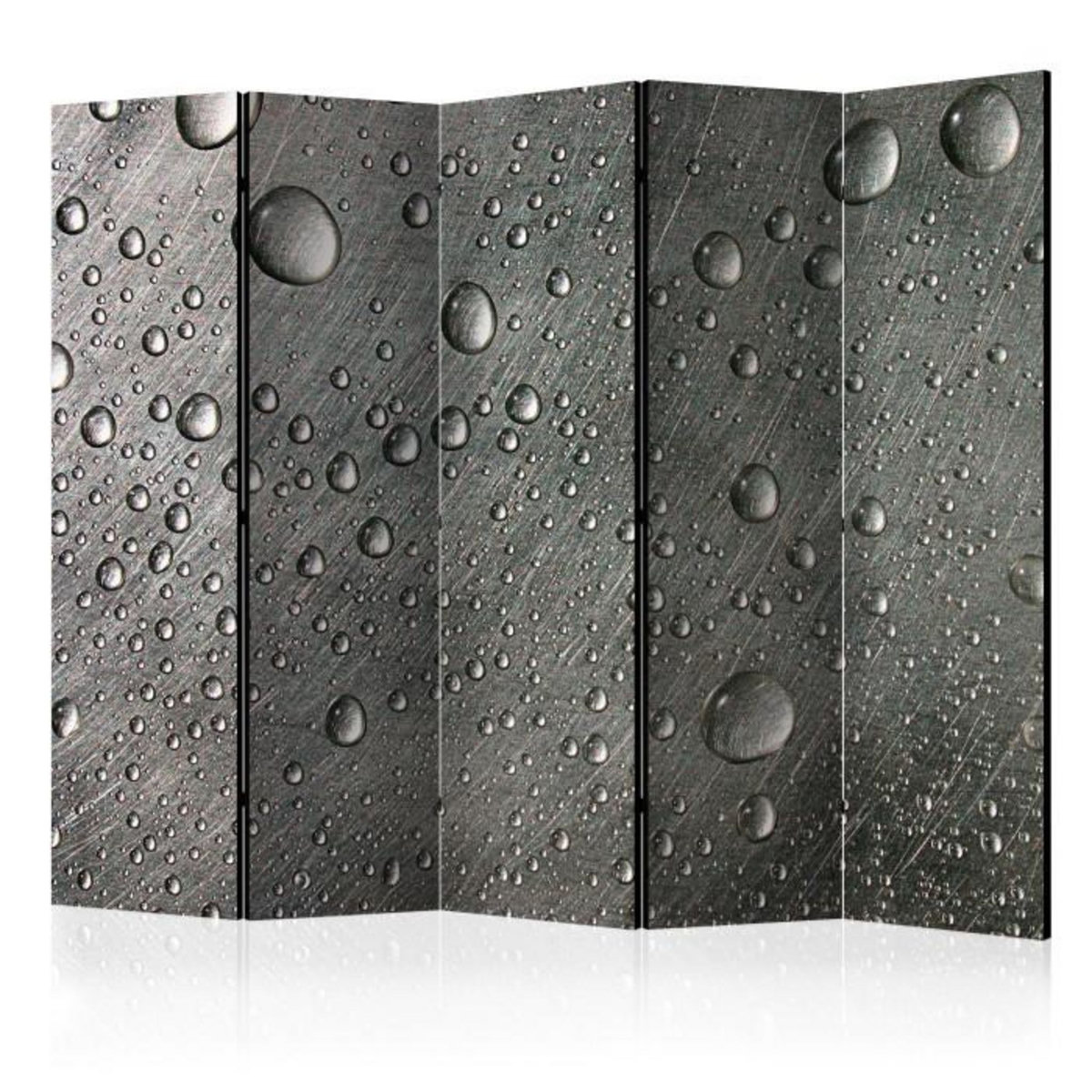 Paris Prix Paravent 5 Volets  Steel Surface with Water Drops  172x225cm