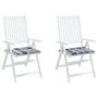 Voir la diapositive 4 : VIDAXL Coussins de chaise de jardin lot de 2 carreaux gris 40x40x3 cm