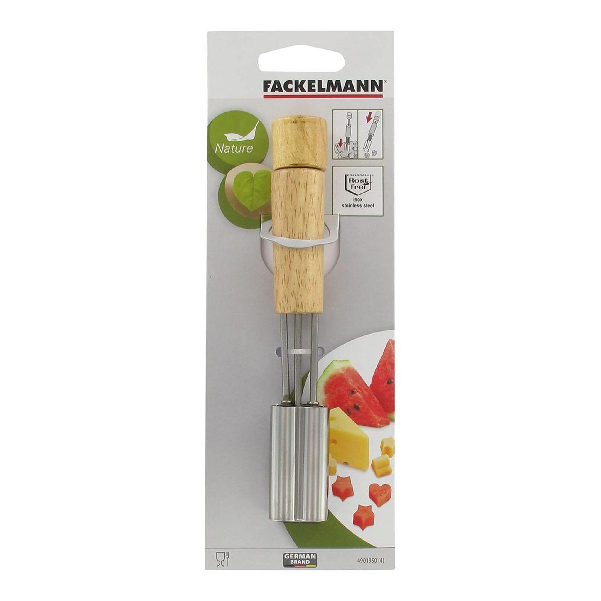 Voir la diapositive 6 : Fackelmann Coupe légumes coupe fromage petit cœur ou étoile 16 cm fackelmann nature